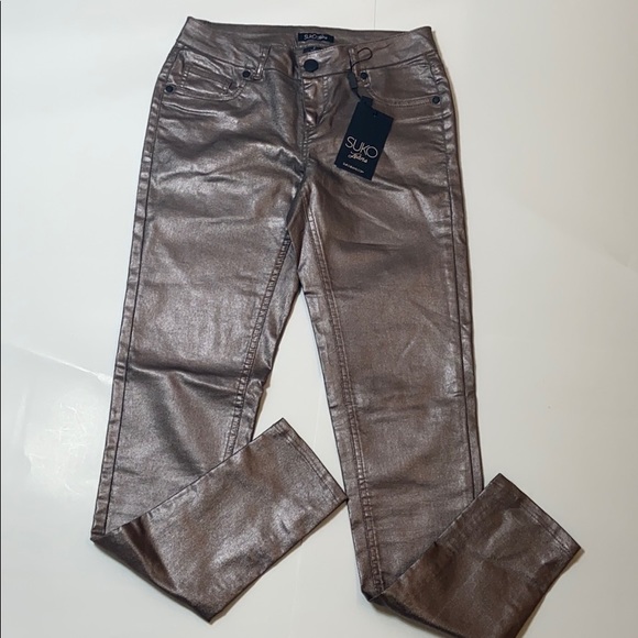Suko jeans shiny metallic pants size 2 -122 - Picture 1 of 5